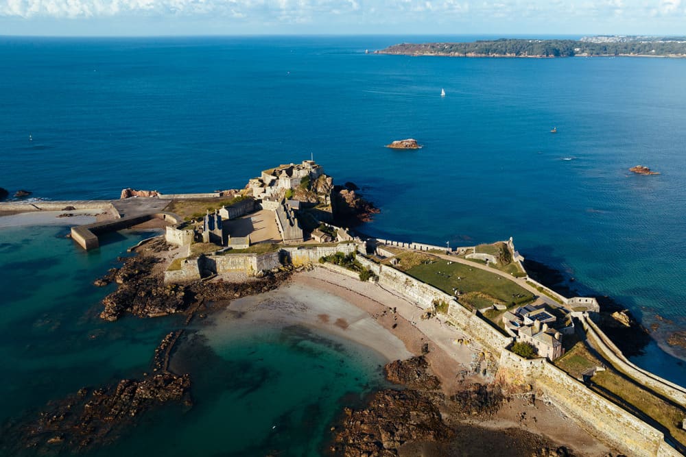 Elizabeth Castle aerial view