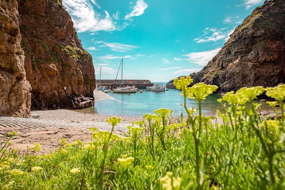 Creux harbour in Sark via Guernsey