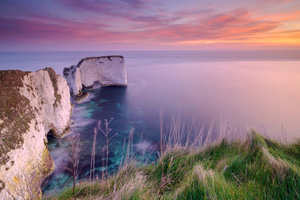 Old Harrys Rocks at night